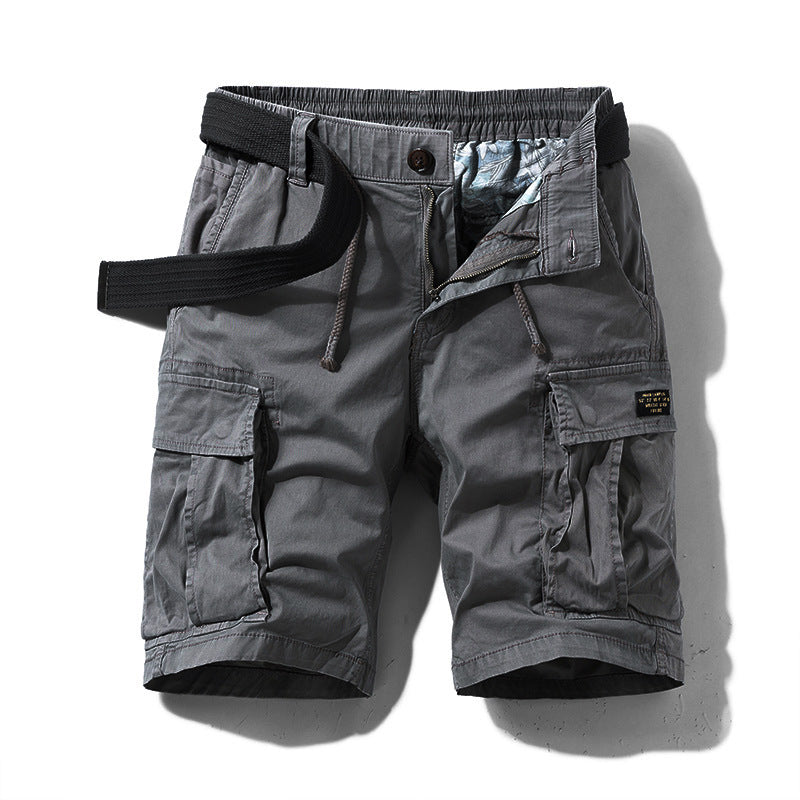 Men's Cotton Cargo Shorts | Multi-Pocket Workwear Loose Straight W29-W40