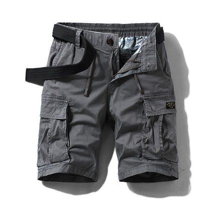 Men's Cotton Cargo Shorts | Multi-Pocket Workwear Loose Straight W29-W40