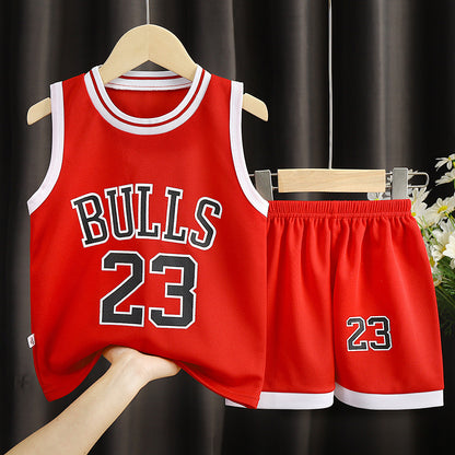 Boys Sports Basketball Suit Set | Short Sleeve & Trousers | Heights 90-160cm