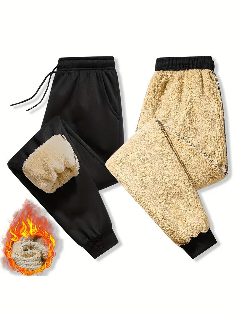 Men's Fleece-Lined Jogger Trousers | Thermal Stretch 2XS-3XL