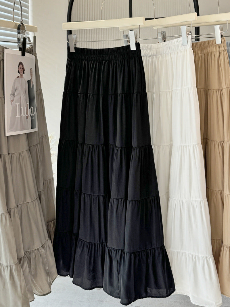 Women's High Waist A-Line Midi Skirt