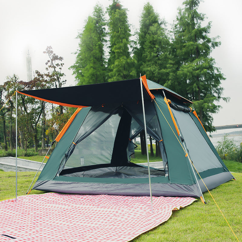 3-Person Beach & Camping Tent – Silver-Coated T210 Waterproof Quick-Pitch Tent with Optional Ground Mat