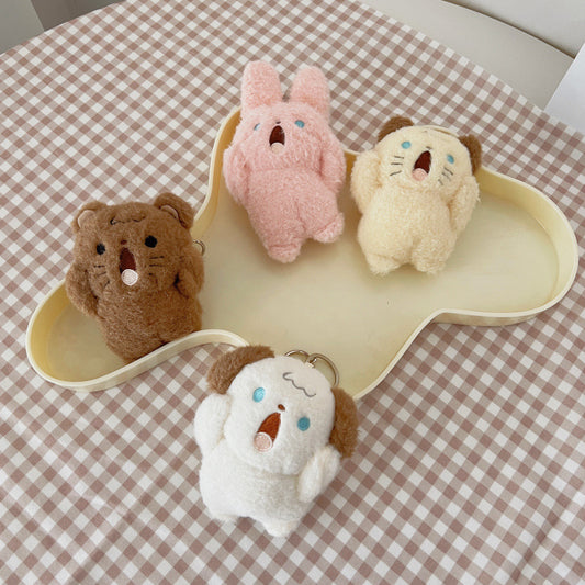 Screaming Puppy Plush Keychain | Soft Dog Bag Charm | JP Collections