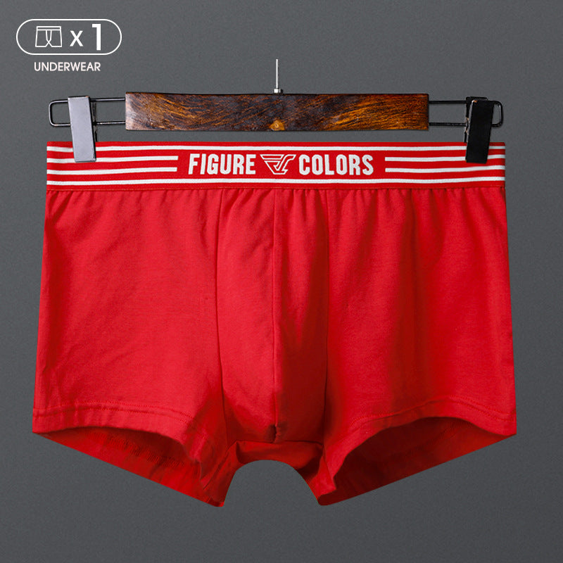 Men's Cotton Boxer Briefs – Breathable Low-Waist 5 Classic Colours