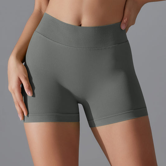 Women's High-Waist Knit Yoga Shorts | Hip Lift | 5 Colours