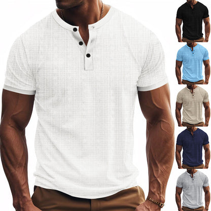 Men's Breathable Polyester T-Shirt | Loose Fit Short Sleeve