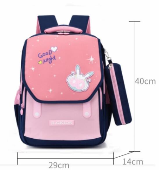 Kids' Lightweight Nylon School Backpack – Burden-Reducing Primary School Bag