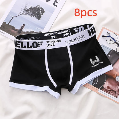 Men's Cotton Boxer Briefs Multi-Pack – Breathable Low-Waist Underwear