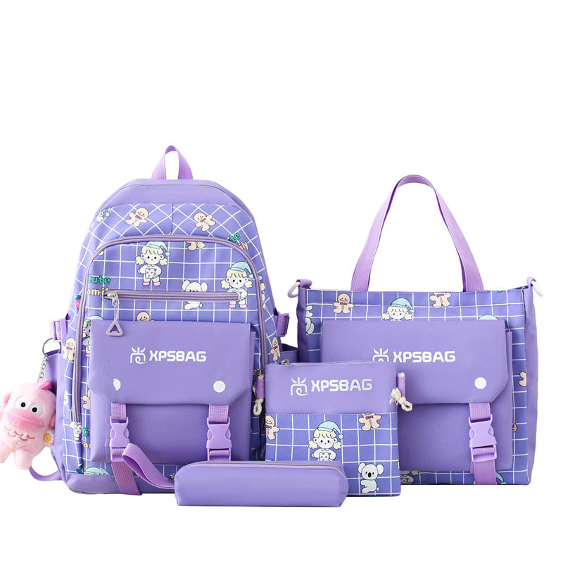 Girls Primary School Nylon Backpack – 5 Colours