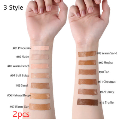 Oil-Control Liquid Foundation & Concealer – 13 Shades, Multi-Pack