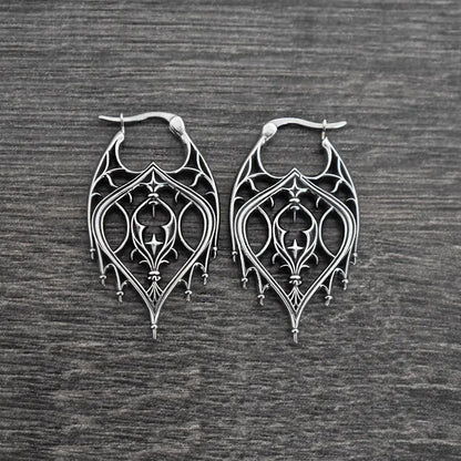 Hollow-Out Geometric Earrings | Retro Irregular Zinc Alloy Earrings for Women