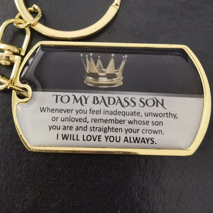 Family Sentiment Metal Keychain | Son, Daughter, Grandson Gift | JP Collections