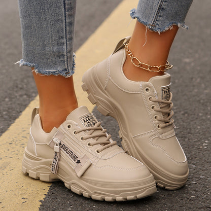 Women's Flat Casual Round Toe Shoes | PU Leather Slip-On