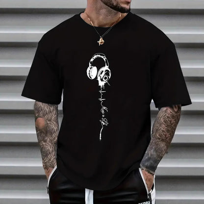 Men's Graphic Print T-Shirt – Loose Fit Pure Cotton | 10 Designs | Sizes S–3XL