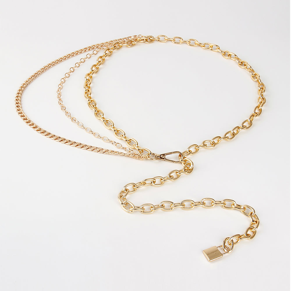 Women's Multilayer Waist Chain – Hip Hop Punk Body Jewellery, Gold & Silver