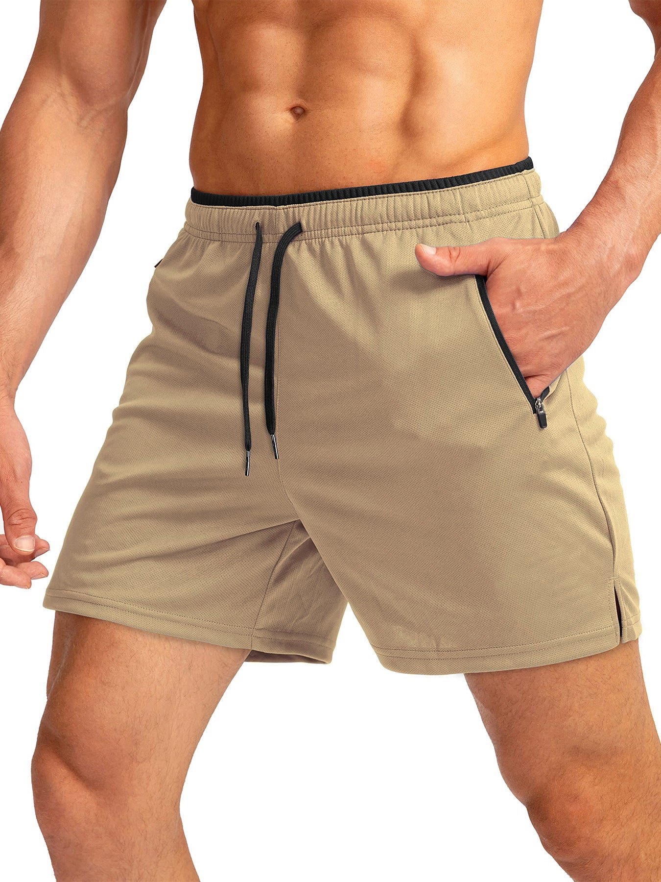 Men's Quick-Dry Running Shorts | Belt & Zipper Pocket Lightweight S-3XL
