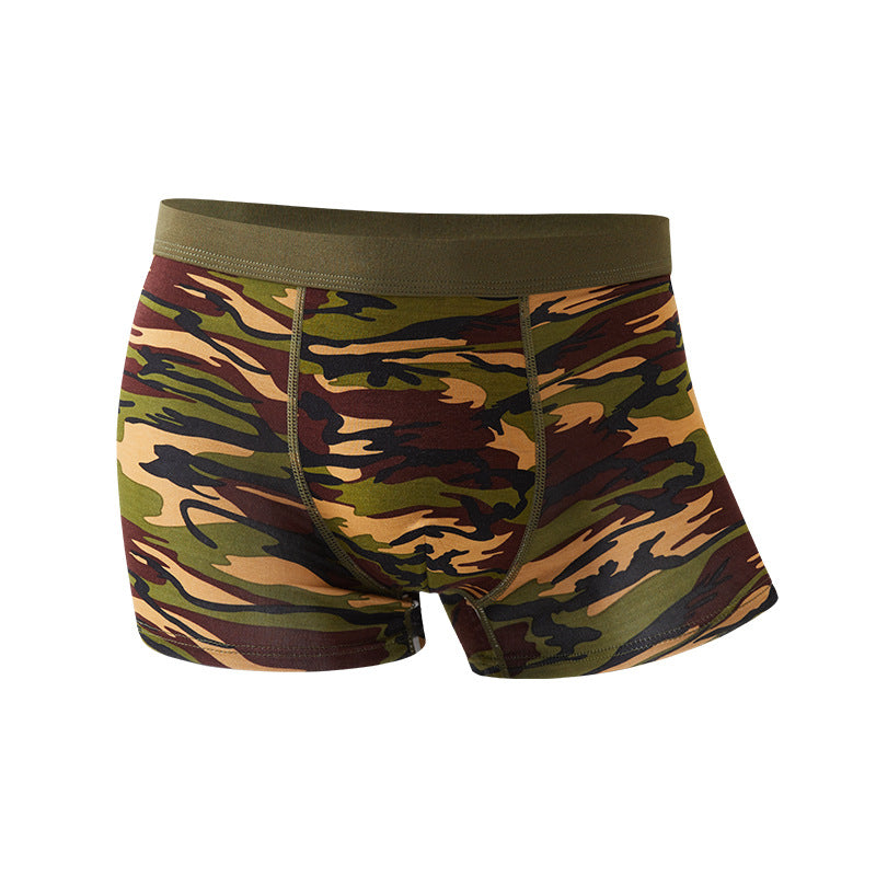 Men's Camouflage Bamboo Fibre Boxer Shorts | Breathable Mid-Rise Underwear