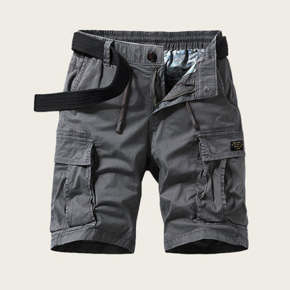 Men's Cotton Cargo Shorts | Multi-Pocket Workwear Loose Straight W29-W40