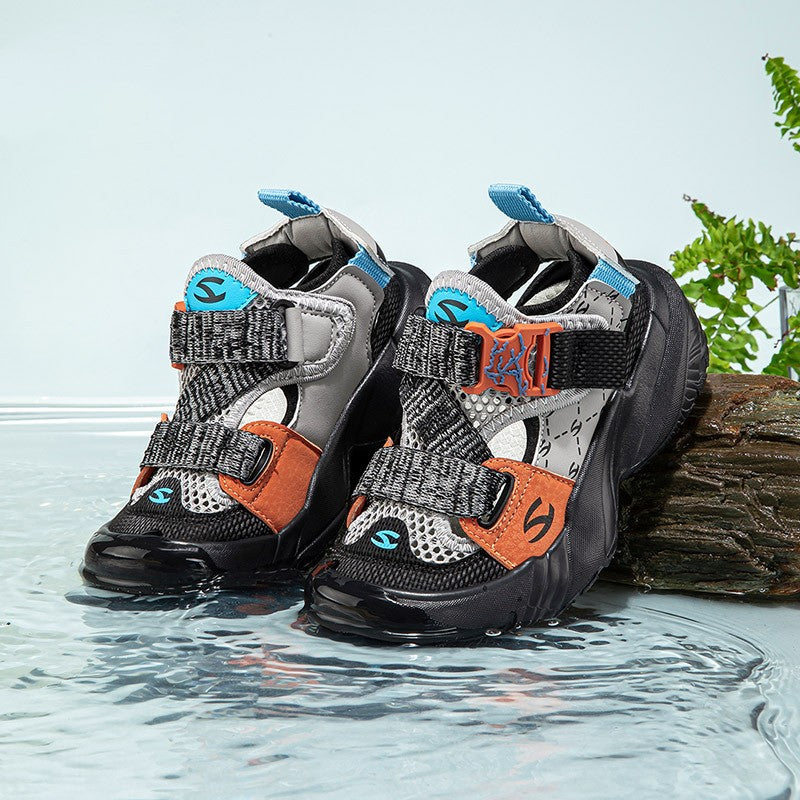 Boys' Breathable Mesh Sandals – Lightweight Velcro Kids Shoes
