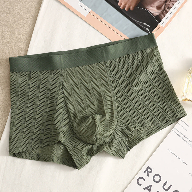 Men's Seamless Quick-Dry Jacquard Boxer Shorts