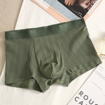 Men's Seamless Quick-Dry Jacquard Boxer Shorts