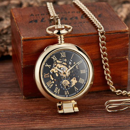 Alloy Flip Mechanical Pocket Watch