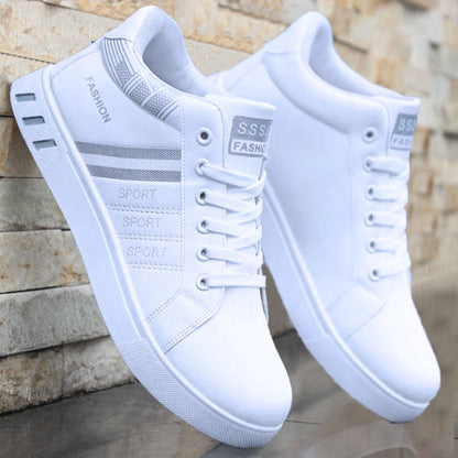 Men's Synthetic PU Mid-Top Lace-Up Trainers | EU 39-48