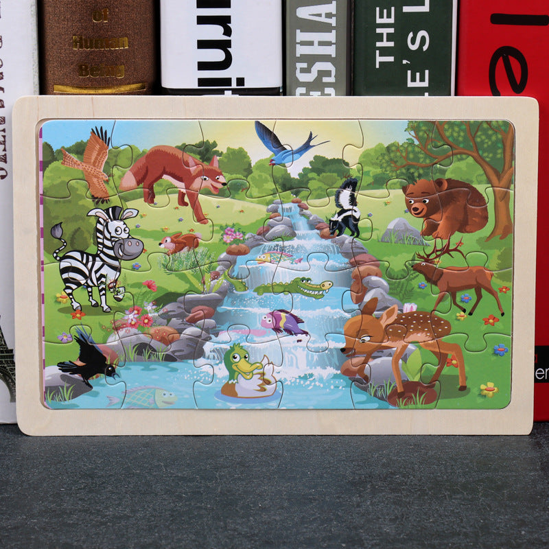 Children's Wooden Jigsaw Puzzle 21 Designs Ages 3+ - JParker Collections
