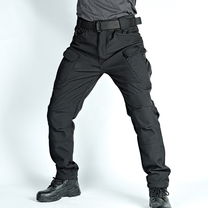 Men's Fleece-Lined Tactical Soft Shell Trousers | Waterproof Winter Pants
