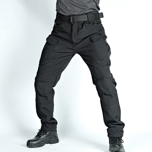 Men's Fleece-Lined Tactical Soft Shell Trousers | Waterproof Winter Pants