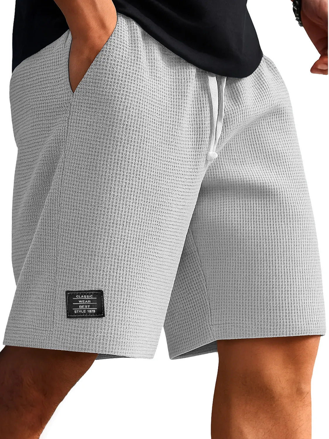 Men's Waffle-Weave Cropped Shorts | 10 Colours M-4XL