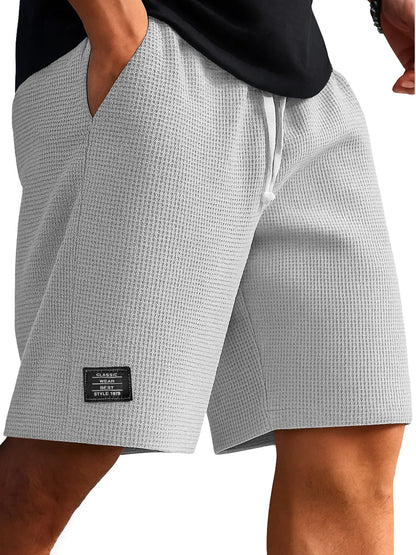 Men's Waffle-Weave Cropped Shorts | 10 Colours M-4XL