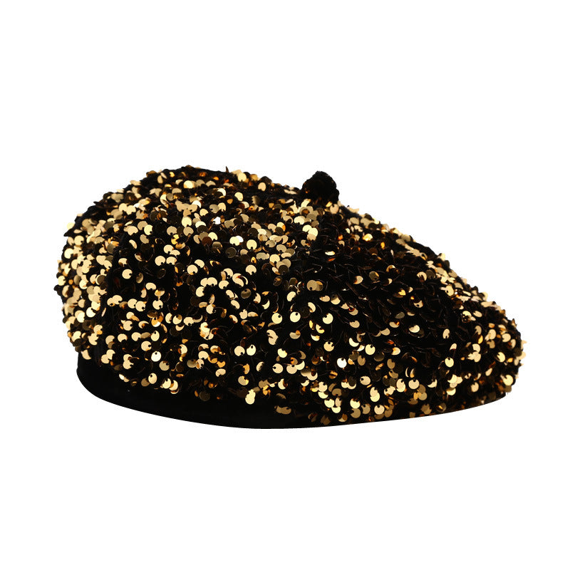 Women's Sequined Pumpkin Hat | Flat-Top Novelty Cap – 7 Colours