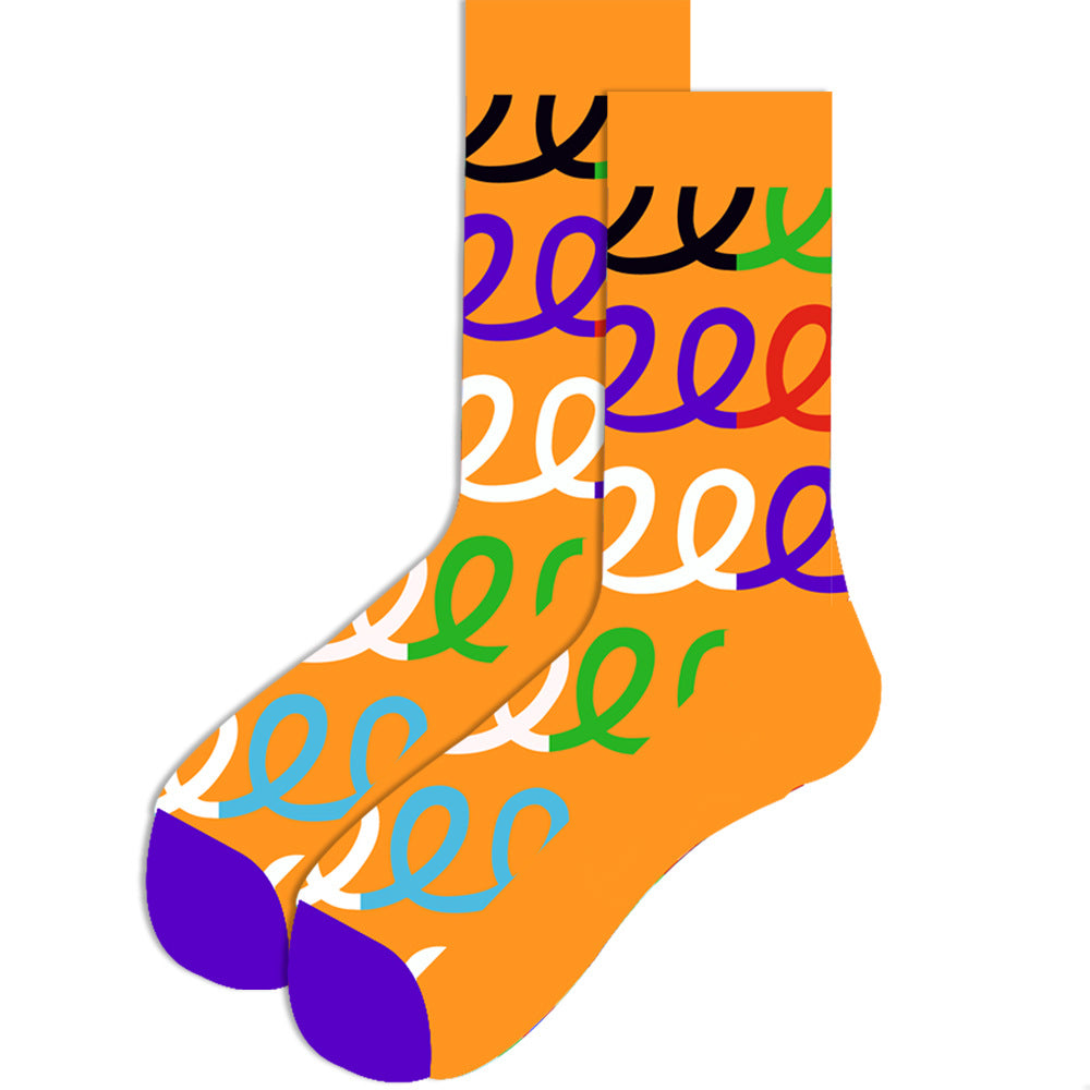 Men’s Novelty Jacquard Cotton Mid-Tube Socks 26 Designs Santa Moose EU 39-46