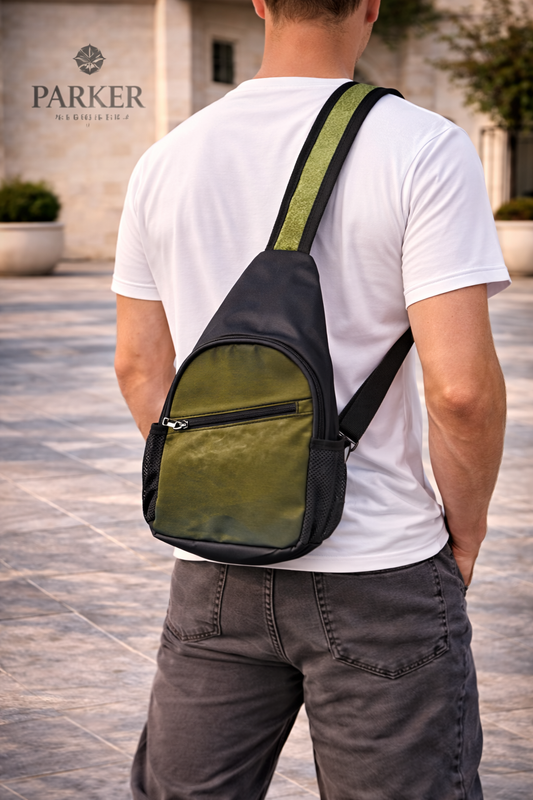 Hex Grid Olive Sling Bag | Tactical Crossbody Pack