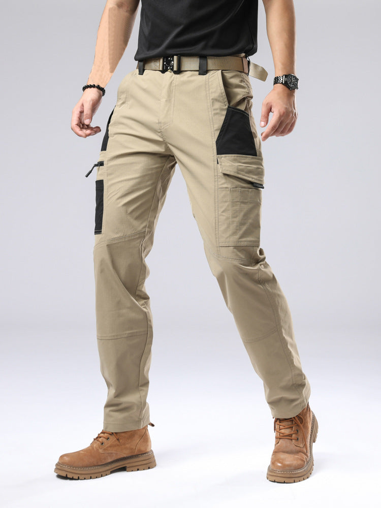 Men's Windproof Casual Cargo Trousers | Cotton Stretch Outdoor Pants