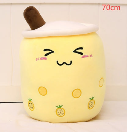 Boba Tea Plush Pillow Cushion - Soft Bubble Tea Stuffed Toy