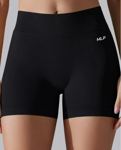 High Waist Knit Hip Raise Fitness Pants Tight Yoga Shorts
