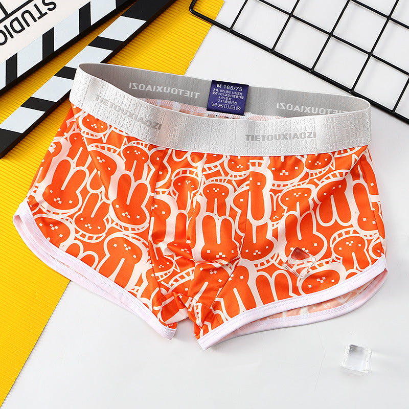 Men's Ice Silk Animal Print Boxer Briefs – Quick-Dry Breathable 5 Colours