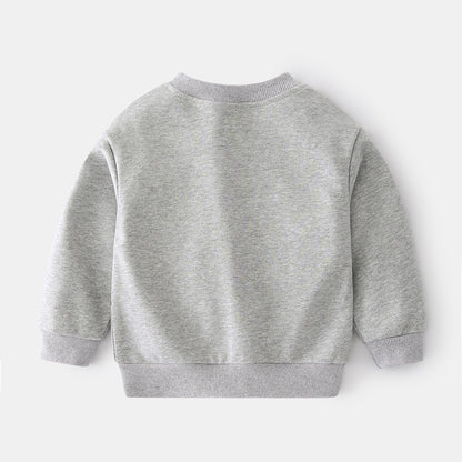 Boys' Round Neck Pullover Sweater | Soft Cotton Knitwear for Kids