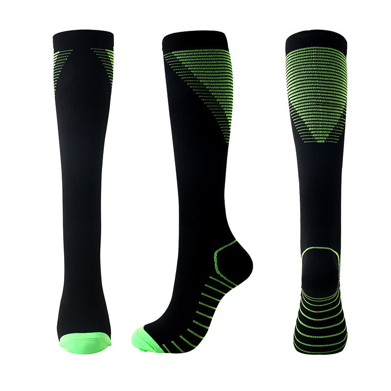 Unisex V-Shape Nylon Compression Socks Mid-Tube S/M L/XL 6 Colours