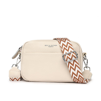 Genuine Leather Square Crossbody Bag | First-Layer Cowhide | 5 Colours | Women's