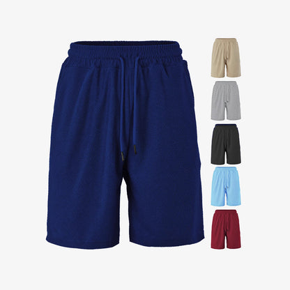 Men's Towel Jacquard Casual Shorts | Polyester Loose Fit S-3XL