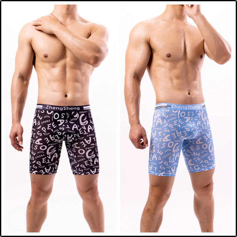 Men's Ice Silk Boxer Briefs – Antibacterial, Sizes L–5XL