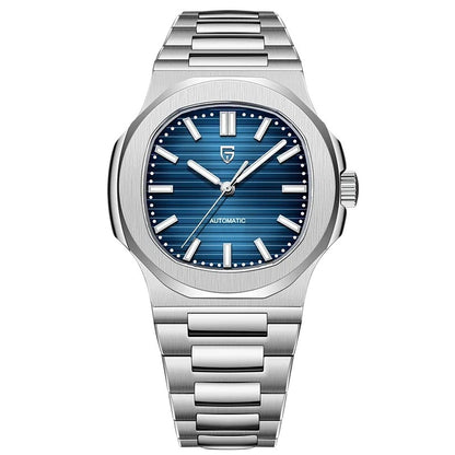 Men's Automatic Mechanical Watch | Barrel-Shaped | Stainless Steel