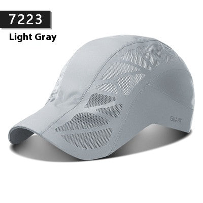 Quick-Dry Polyester Baseball Cap - High Crown Sun Protection