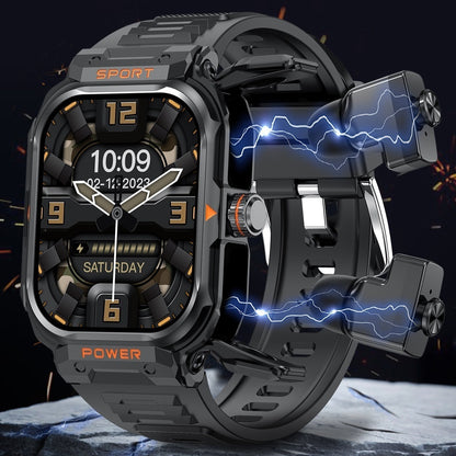 2-in-1 Smartwatch with TWS Earbuds – NFC, Heart Rate & Bluetooth Calling