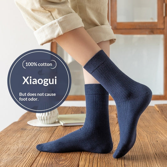 Men's 100% Cotton Mid-Calf Socks – Non-Slip Antibacterial Odour-Resistant 27 Colours