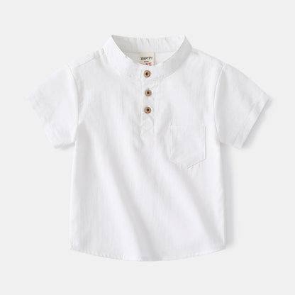 Boys' V-Neck Short Sleeve T-Shirt | Soft Cotton, Casual Fit