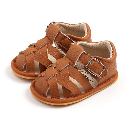 Baby Hollow Breathable Sandals – Synthetic Leather, Toddler Boys